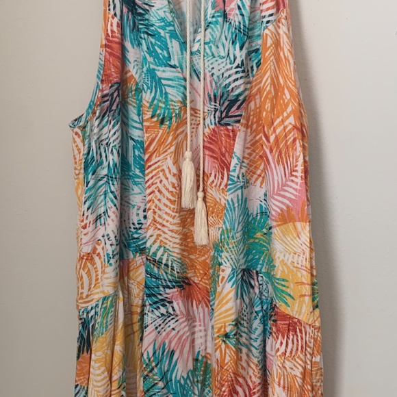 Somedays Lovin Tropical Palm Print Swing Dress - Picture 3 of 4